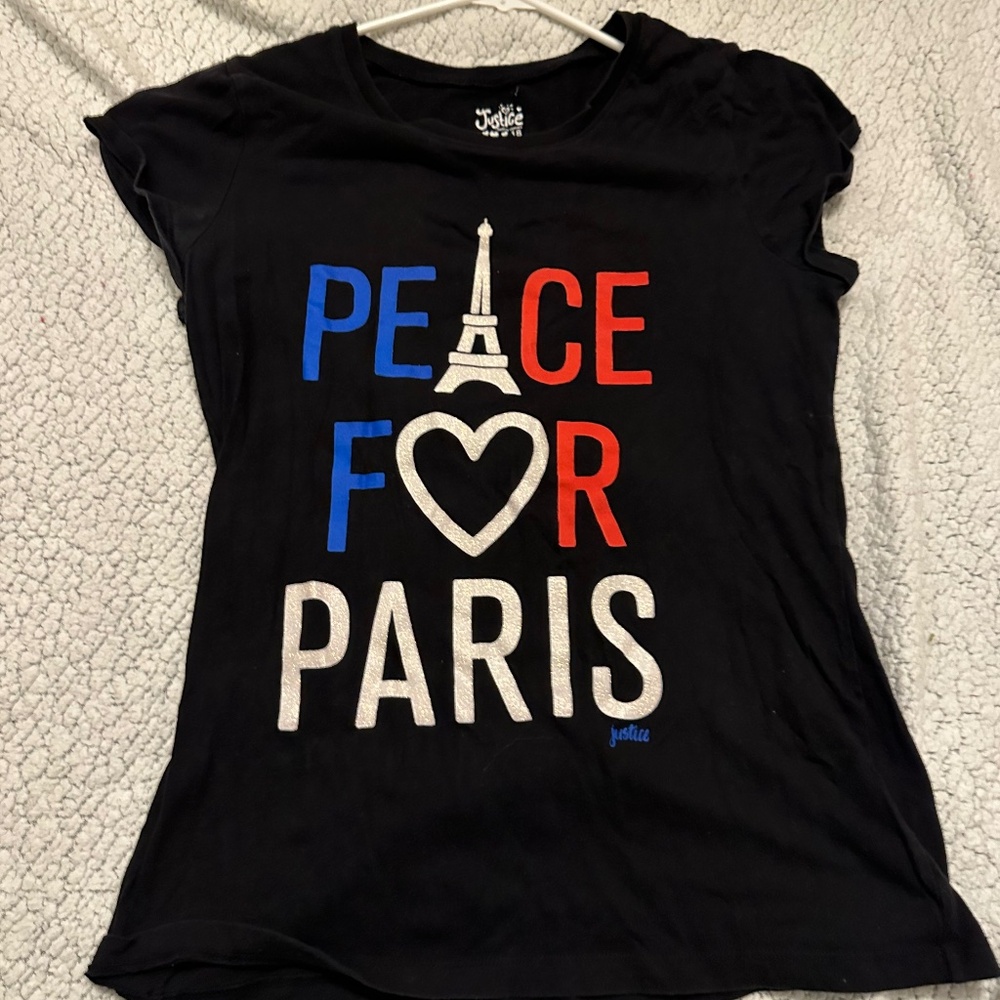 Justice Black "Peace For Paris" Tee